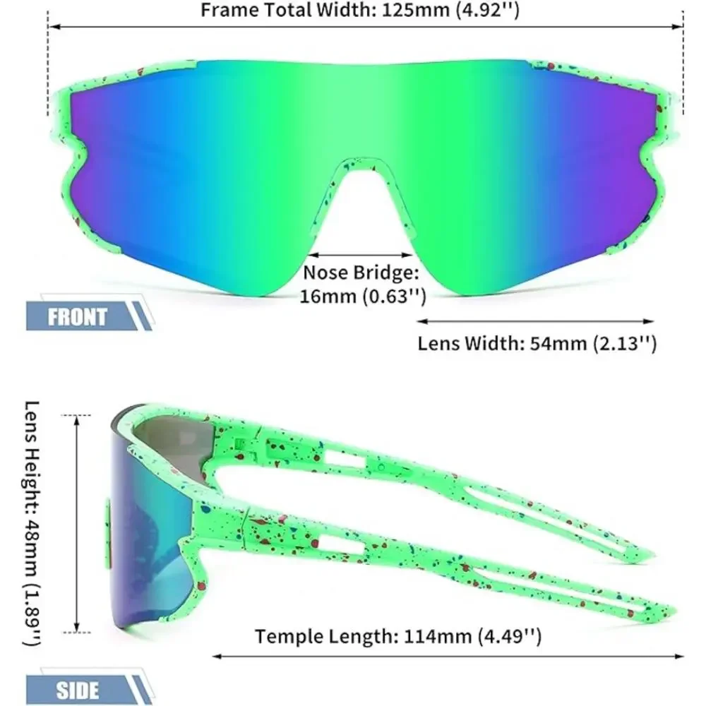 New YuJian 3 Pack Kids UV Protection Blue Pink Green Youth Sunglasses w Case